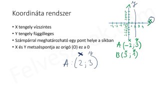 26.1. Koordináta rendszer - elméleti összefoglaló (2p)