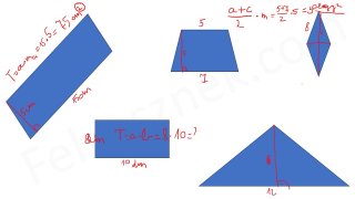 42.13. Geometria - Terület - mintafeladatok (3p)