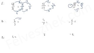 12.2. A törtek bővítése és egyszerűsítése -  mintafeladatok (4p)
