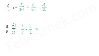 17.2. Törtek osztása - mintafeladatok (2p)