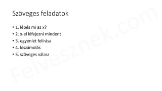 41.1. Szöveges feladatok (2p)